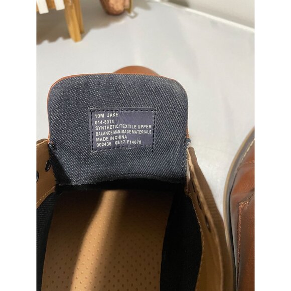 JF J. Ferrar Men's Synthetic/Textile Upper Brown Derby Shoes Size 10M - Picture 8 of 12